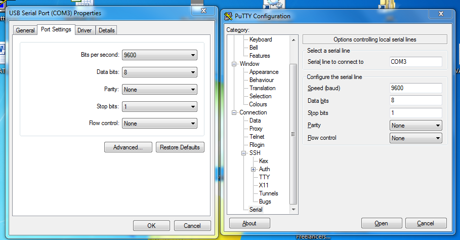 how to transfer file using putty serial communication